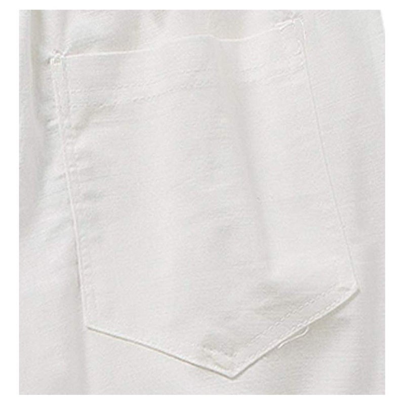 SIR7 Men's Linen Casual Lightweight Drawstrintg Elastic Waist Summer Beach Pants White XL - Image 5